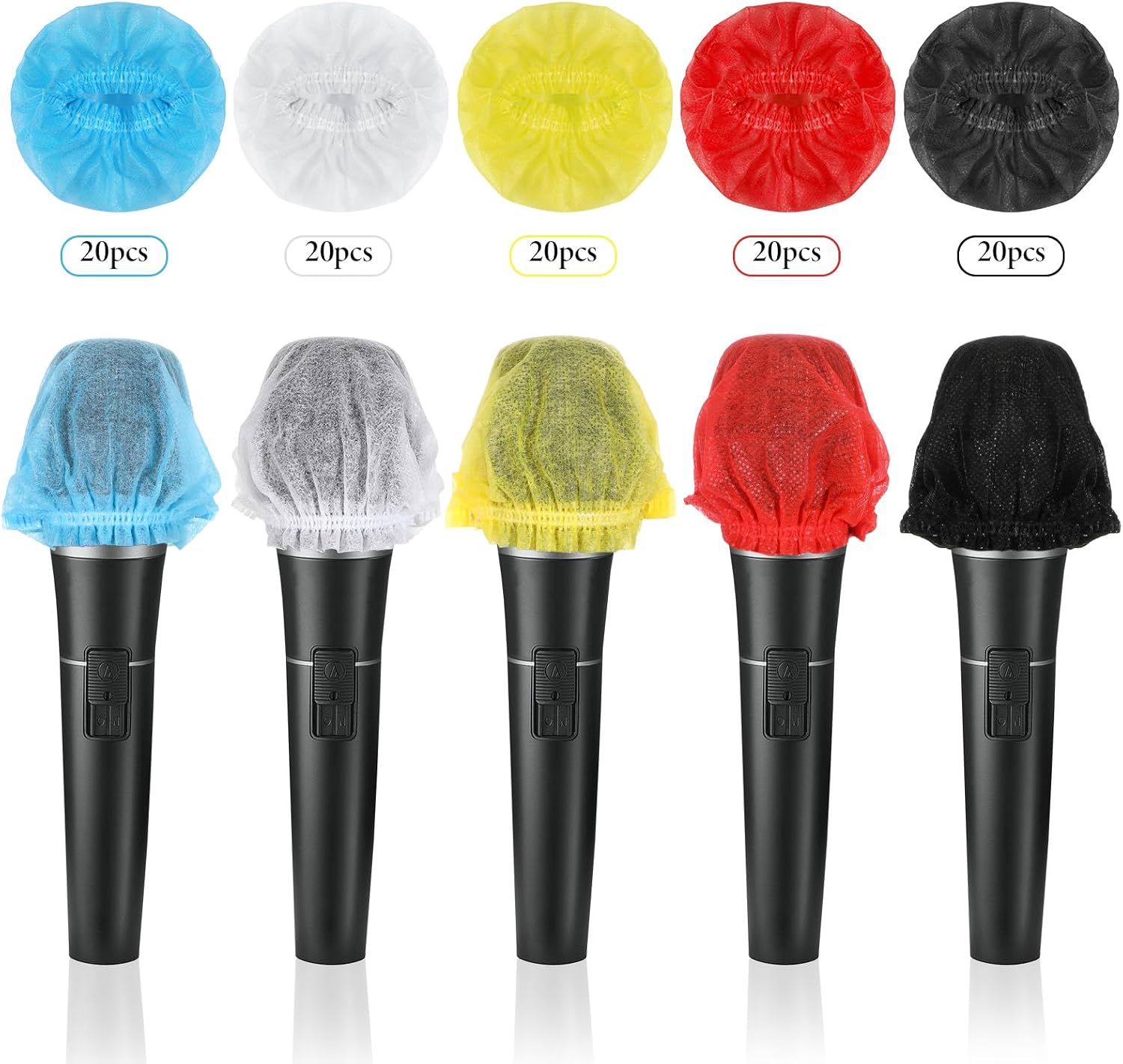 100PCS Microphone Covers Disposable, Non-Woven,Clean and No-Odor Mic Covers for Microphones Disposable Microph - view 2