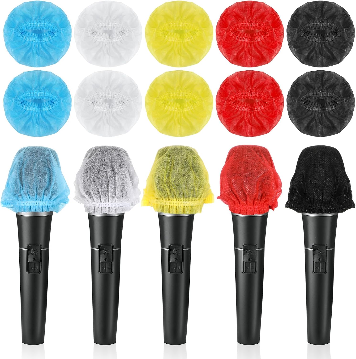 100PCS Microphone Covers Disposable, Non-Woven,Clean and No-Odor Mic Covers for Microphones Disposable Microph