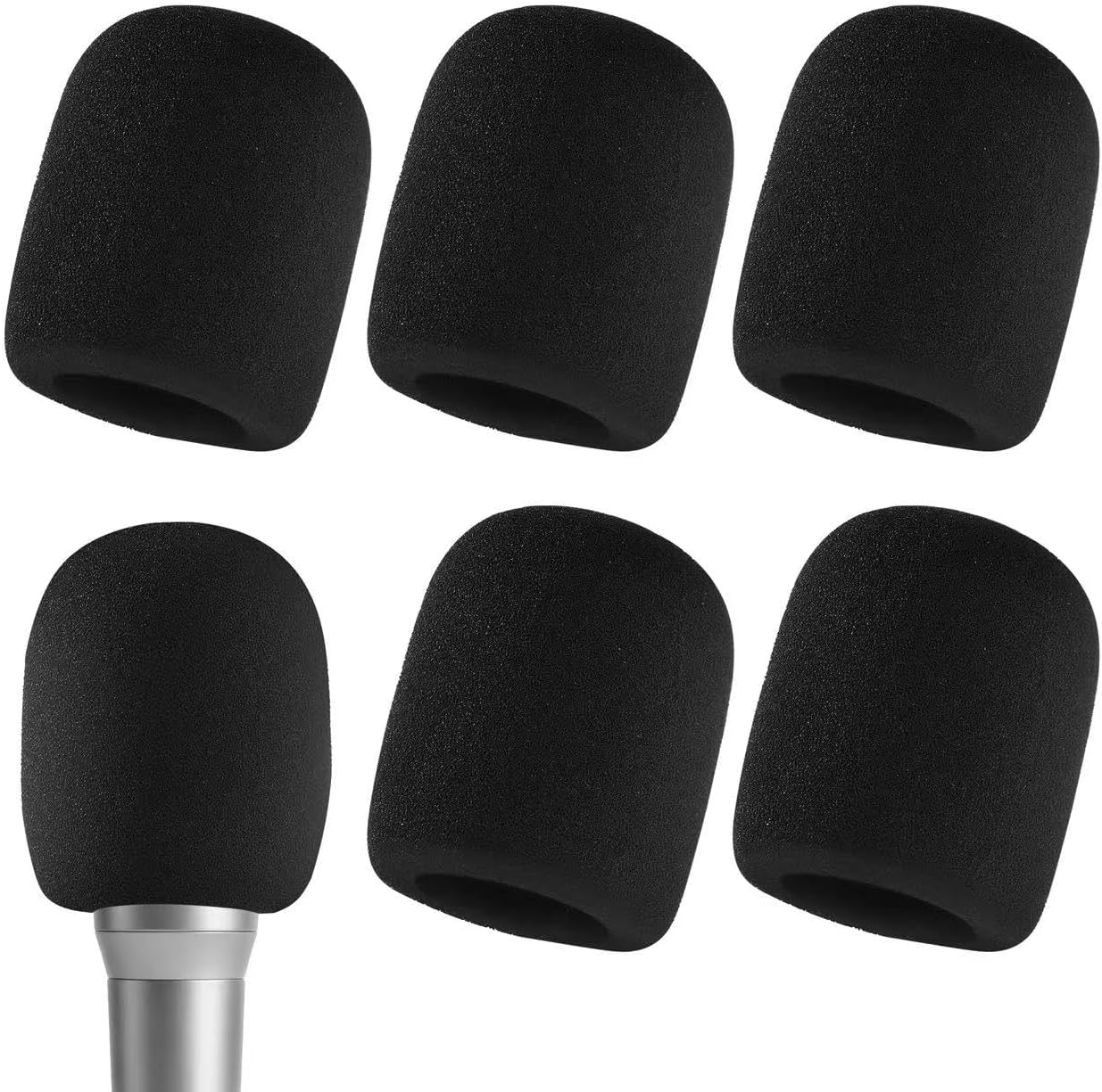 6 Pack Microphone Covers Foam Mic Windscreen for Handheld Mics