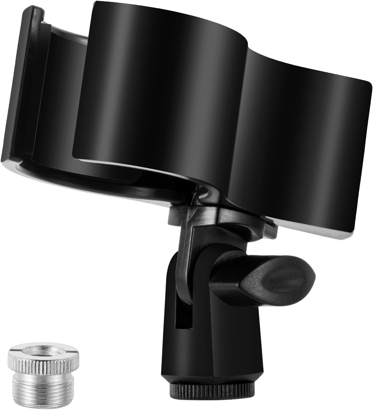 BILIONE Large Microphone Clip for Mics with Outer Diameter 1.26″ to 2.3″ | Adjustable Mic Holder, Premium ABS,
