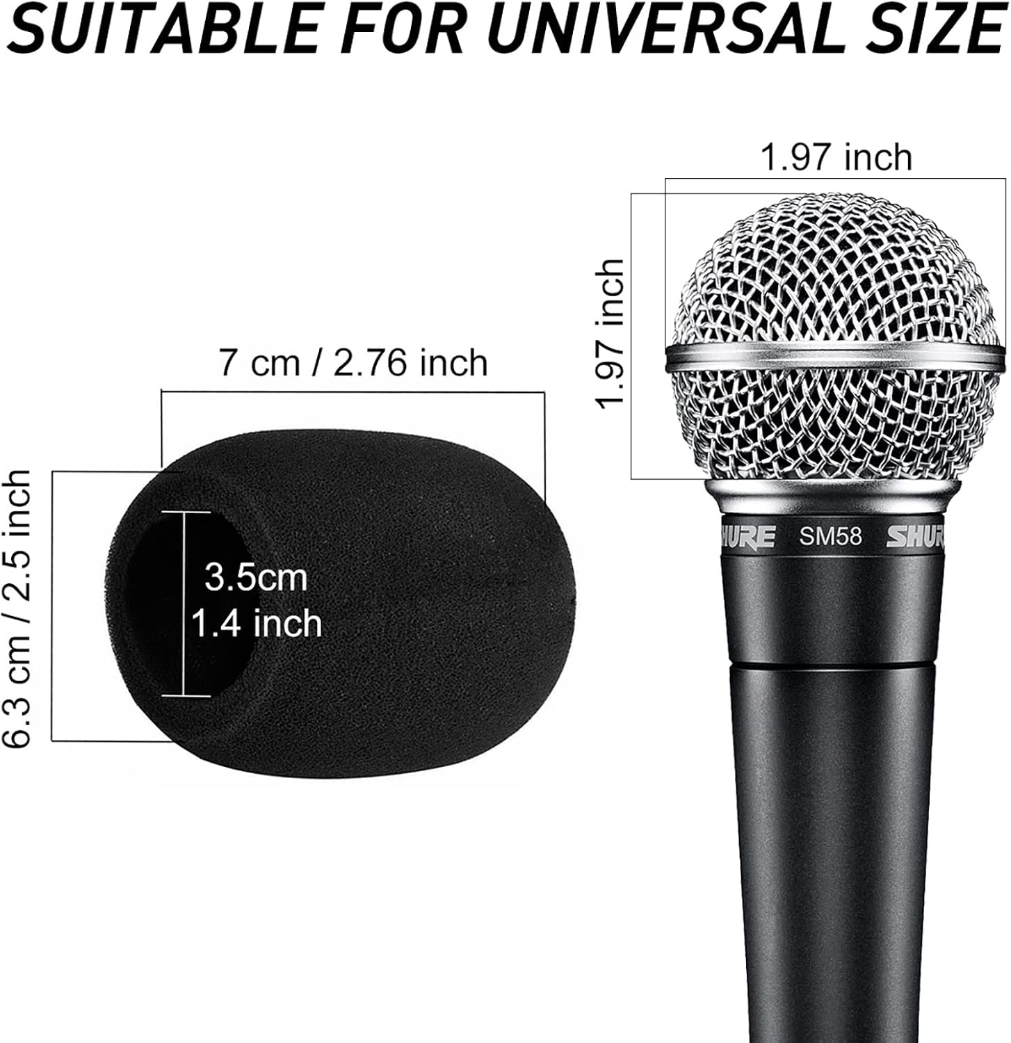 Mudder 5 Pack Foam Mic Cover Handheld Microphone Windscreen (5 Pack) - view 2