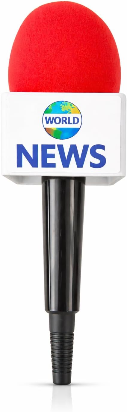 News Anchor Microphone | Reporter Mic Prop | Fake Microphone Props | News Reporter Microphones | Foam Micropho